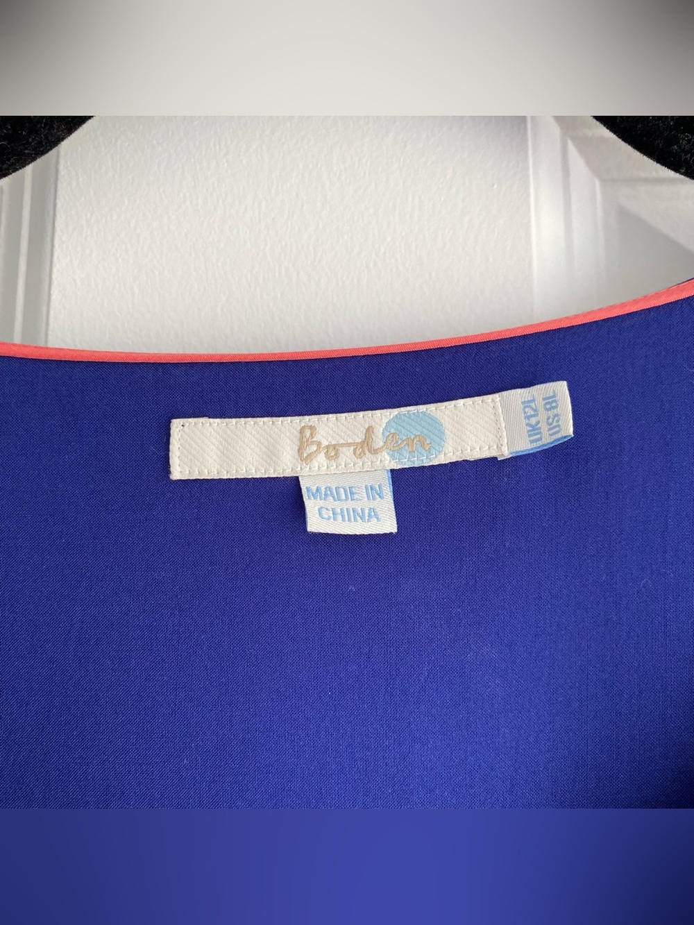 Boden Arianne Embroidered Dress 8L Royal Blue - Picture 6 of 7